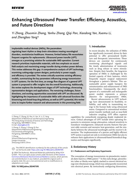 PDF Enhancing Ultrasound Power Transfer Efficiency Acoustics And