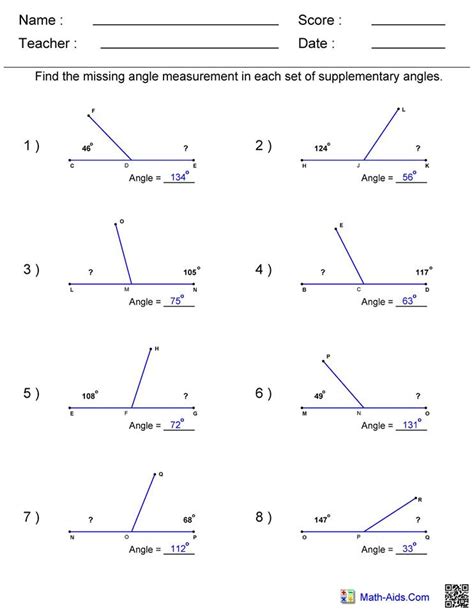 Mangled Angles Worksheet Answers - Angleworksheets.com