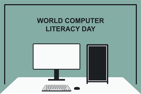 World Computer Literacy Day background. 14422430 Vector Art at Vecteezy