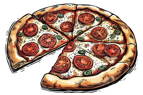 Premium Photo Pizza Cartoony Logo