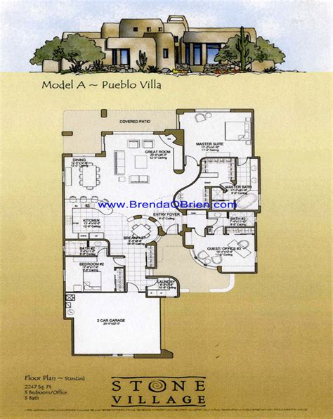 Stone Village Tucson Arizona - Pueblo Floor Plan A