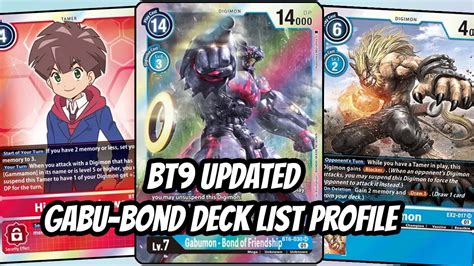 Bt Updated Gabumon Bond Of Friendship Deck List Profile Digimon Tcg