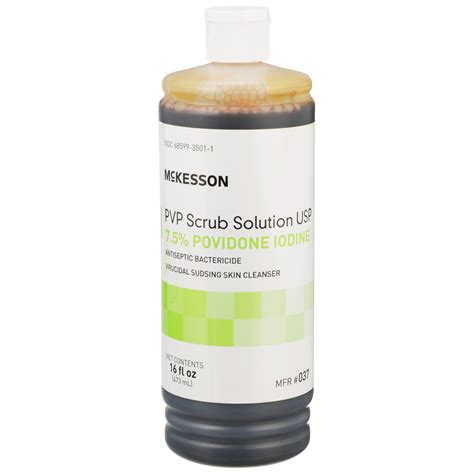 Mckesson Povidone Iodine Medical Scrub Solution First Aid Oz