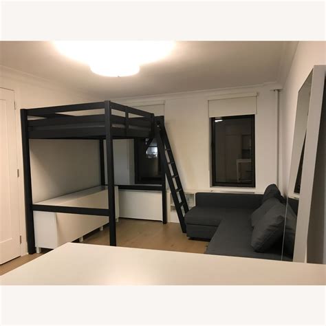 Ikea Stora Loft Bed Frame Black Full Aptdeco