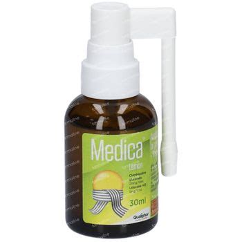 Medica Spray Pour La Gorge Lemon Mal De Gorge 30 Ml Commander Ici En