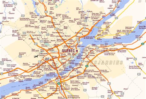 Map Of Quebec City Area