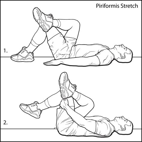 Piriformis Syndrome Rehabilitation Exercises Illustration