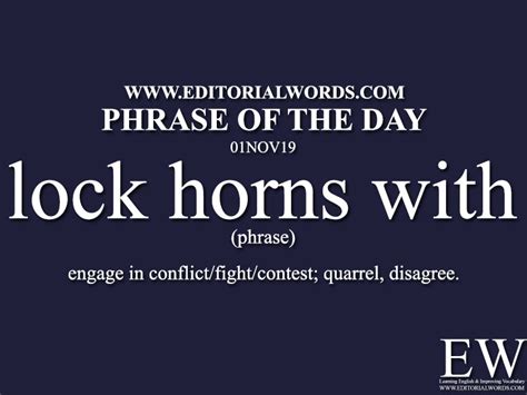 Phrase Of The Day 01NOV19 Editorial Words