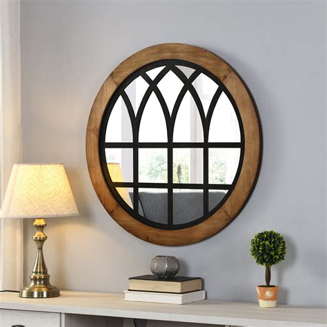 FirsTime Co Covington Farmhouse Black Arch Mirror American Crafted