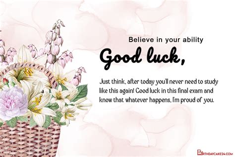 Best Of Luck For Exam Wishes Cards With Flowers Good Luck Cards Exam Wishes Good Luck Wishes