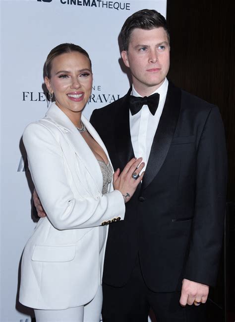 Photo Scarlett Johansson Et Son Mari Colin Jost Au Photocall De La