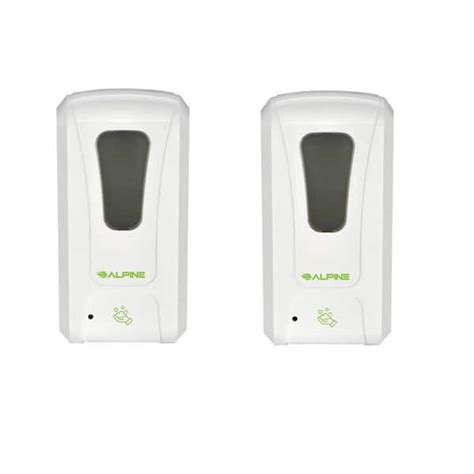 Alpine Industries 1200 Ml Wall Mount Automatic Liquid Hand Sanitizer Soap Dispenser In White 2