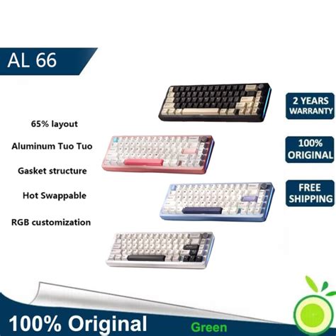 Yunzii Al Aluminum Tuo Tuo Wireless Mechanical Keyboard Gasket Structure Hot Swappable Rgb