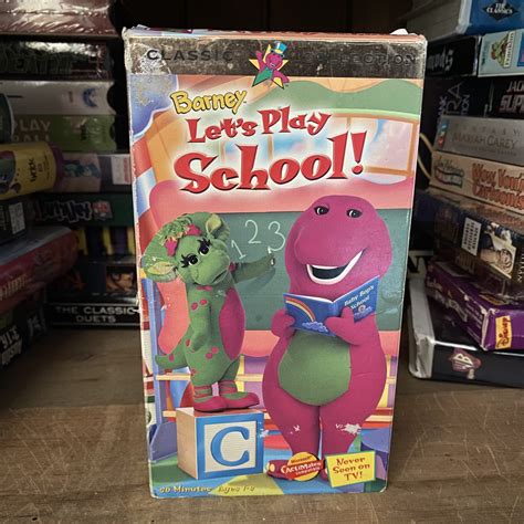 barney lets play school vhs etsy canada