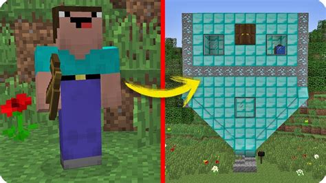 Noob Minecraft Vs Casa De Diamante Al Rev S Troll Noob Encuentra Casa