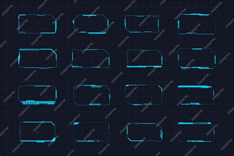 premium vector bundle  sci fi concept border design