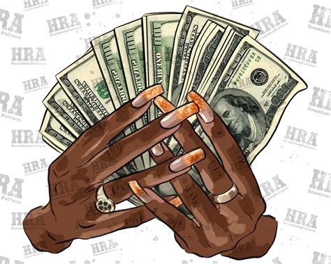 Black Girl Hands Holding Money