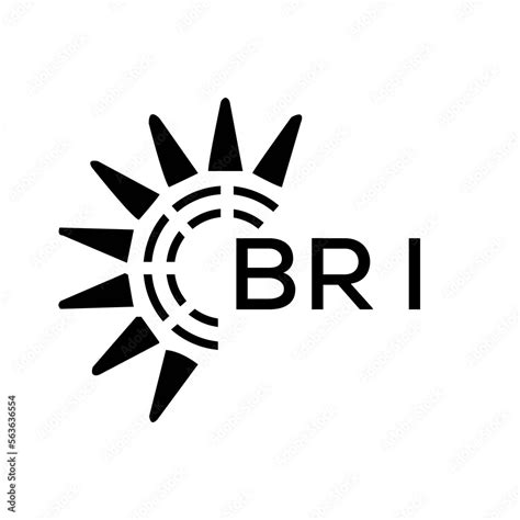 BRI letter logo. BRI image on white background and black letter. BRI ...