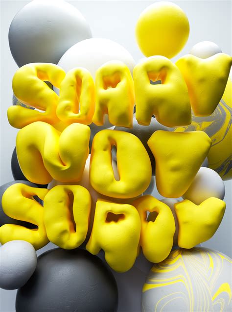 Inflated Typography Behance