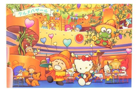 Sanrioサンリオ・sanrio Purolandサンリオピューロランド・post Cardポストカード・グルメバザール・1991年