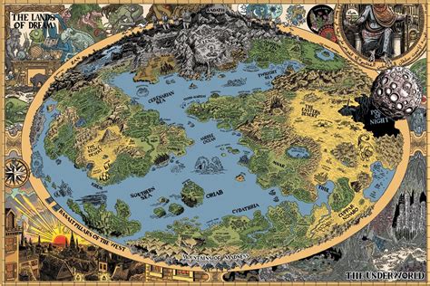 Hp Lovecraft S Land Of Dreams Fantasy Map Fantasy World Map Fantasy