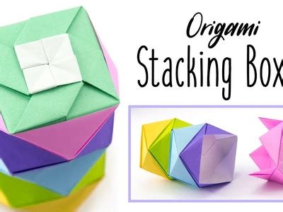 Paper Cutting Origami Stacking Boxes Tutorial Paper Kawaii Origami