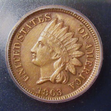 1863 Indian Head Cent ICG AU55 Details EBay