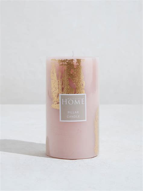 Buy Westside Home Pink Pillar Candle Large From Westside