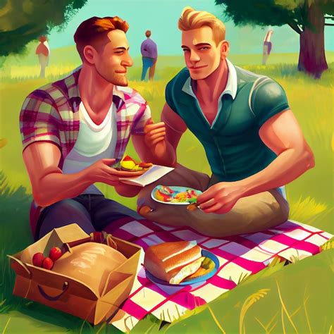 Premium Photo Illustration Of A Gay Couple Having Fun Gay