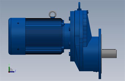 Rxf127法兰轴伸式安装斜齿轮减速机rx127 Y4 8p 112m M1 0° Φ450solidworks 2018模型图纸下载 懒石网