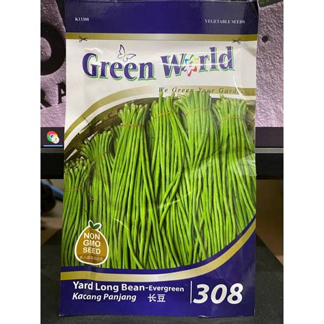 Benih Kacang Panjang Yard Long Bean GREEN WORLD 308 50 Biji Shopee