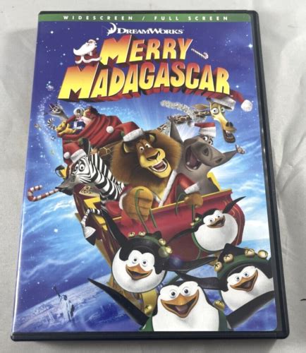 Merry Madagascar Dvd Dreamworks Ben Stiller Chris Rock Cedric The