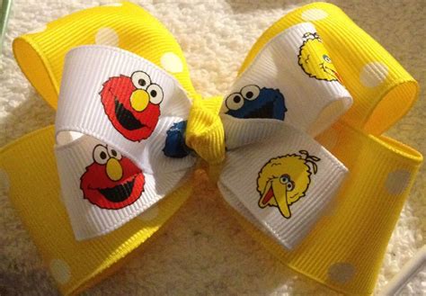 Sesame Street hair bow | Sesame street, Hair bows, Bows