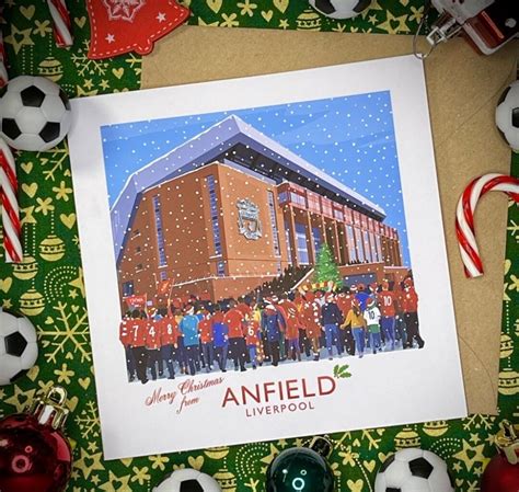 Liverpool Fc Christmas Card 150 X 150mm Greeting Card Etsy Uk