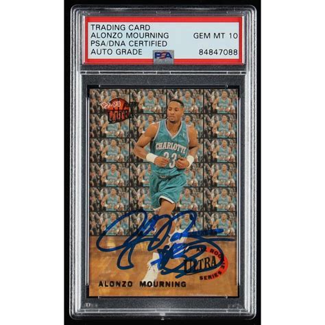 Alonzo Mourning Signed Ultra All Rookies Rc Psa Autograph