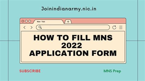 How To Fill Mns Application Form 2022 Registration For Mns 2022