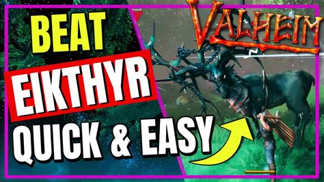 Valheim How To Beat Eikthyr Easily Boss Youtube