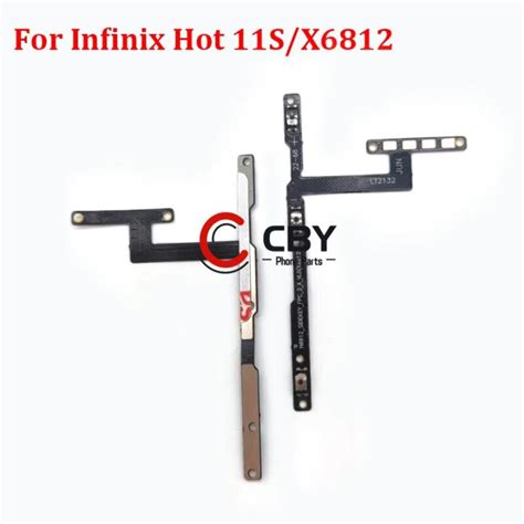 For Infinix Hot 11 X662 11S X6812 11 Play 11S NFC 11 2022 X675 Power On Off Volume Up Down