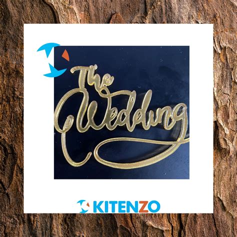 Jual Kitenzo The Wedding Auntum Akrilik Emas Hiasan Mahar Tulisan The