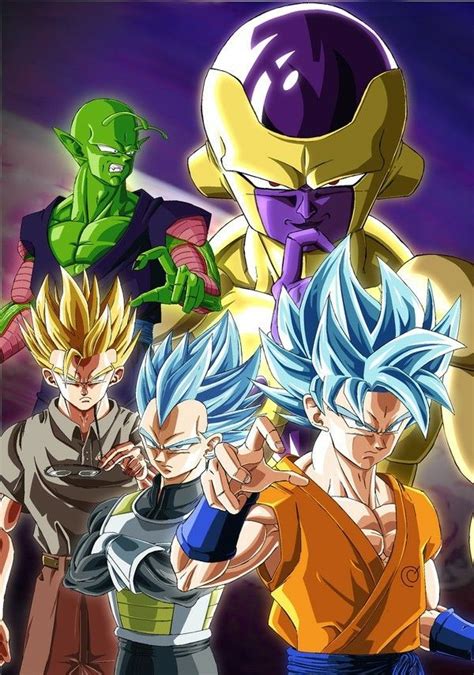 Goku, Vegeta, Gohan, Piccolo, and Golden Frieza | Anime dragon ball ...