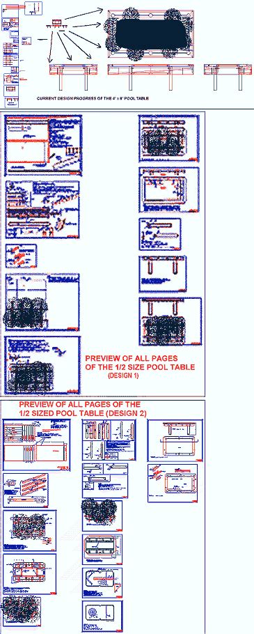 full sized pool table design    ball return system