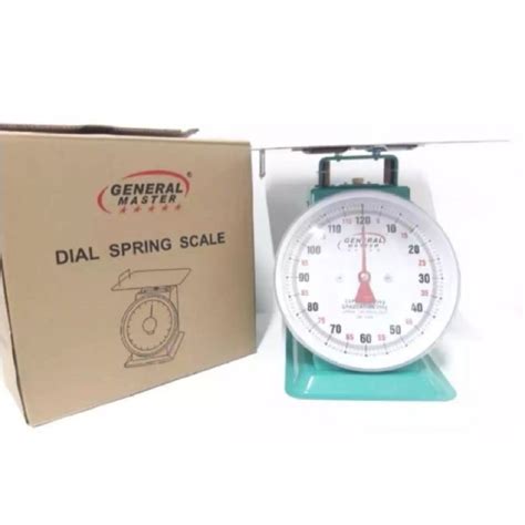 Heavy Duty General Master Dial Spring 120kg Flat Scale Timbangan