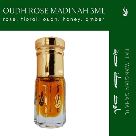 Oudh Rose Madinah Ambar Oud Makkah Madinah Raudah Pati Minyak Wangi