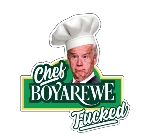 Pack Biden Chef Boyardee Funny Vinyl Sticker Political Joe Biden