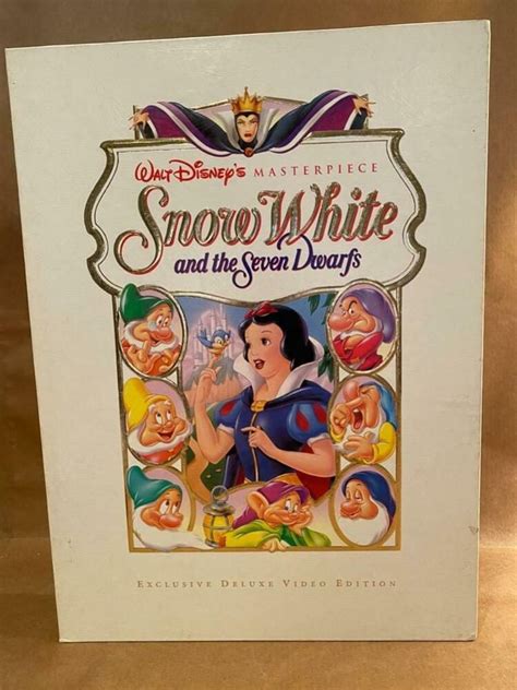 Walt Disney Snow White Masterpiece Set Vhs Lithographs Book Great