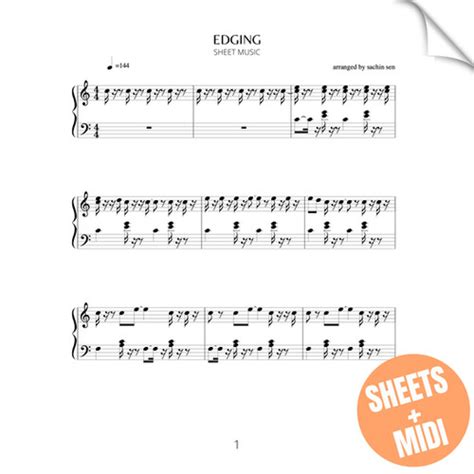 Edging Sheet Music Midi Sachin Sen