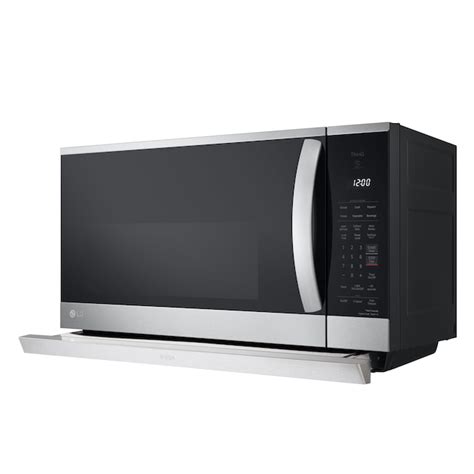 Lg 2 1 Cu Ft 1050 Watt 29 88 In Over The Range Microwave With Sensor Cooking Printproof