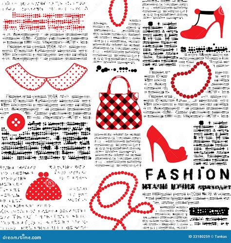 Fashionable Background With Imitation Of Newspaper Stock Vector