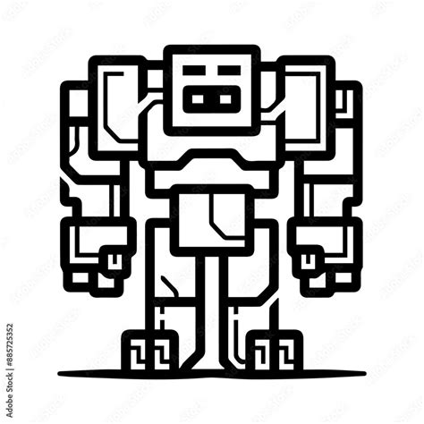 Golem Icon Or Modern Line Symbol Vector Line Art And Icon Design With
