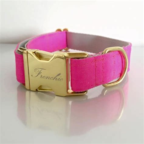 Adjustable Dog Collar Neon Pink By Frenchiclove On Etsy